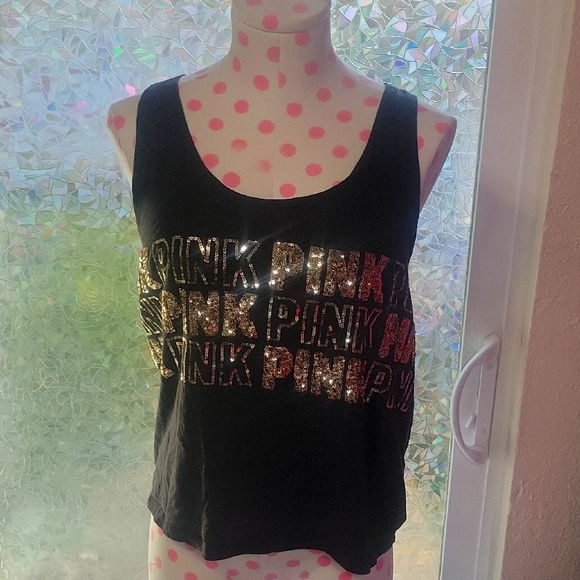 T-shirt Victoria's Secret PINK Bling Collegiate Arkansas Razorbacks - V-neck, Neuf Avec étiquette